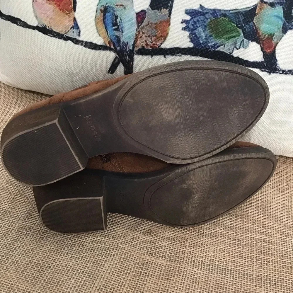 Kensie Women’s Garry Western Style Suede Leather Bootie Size 7 - Picture 10 of 11